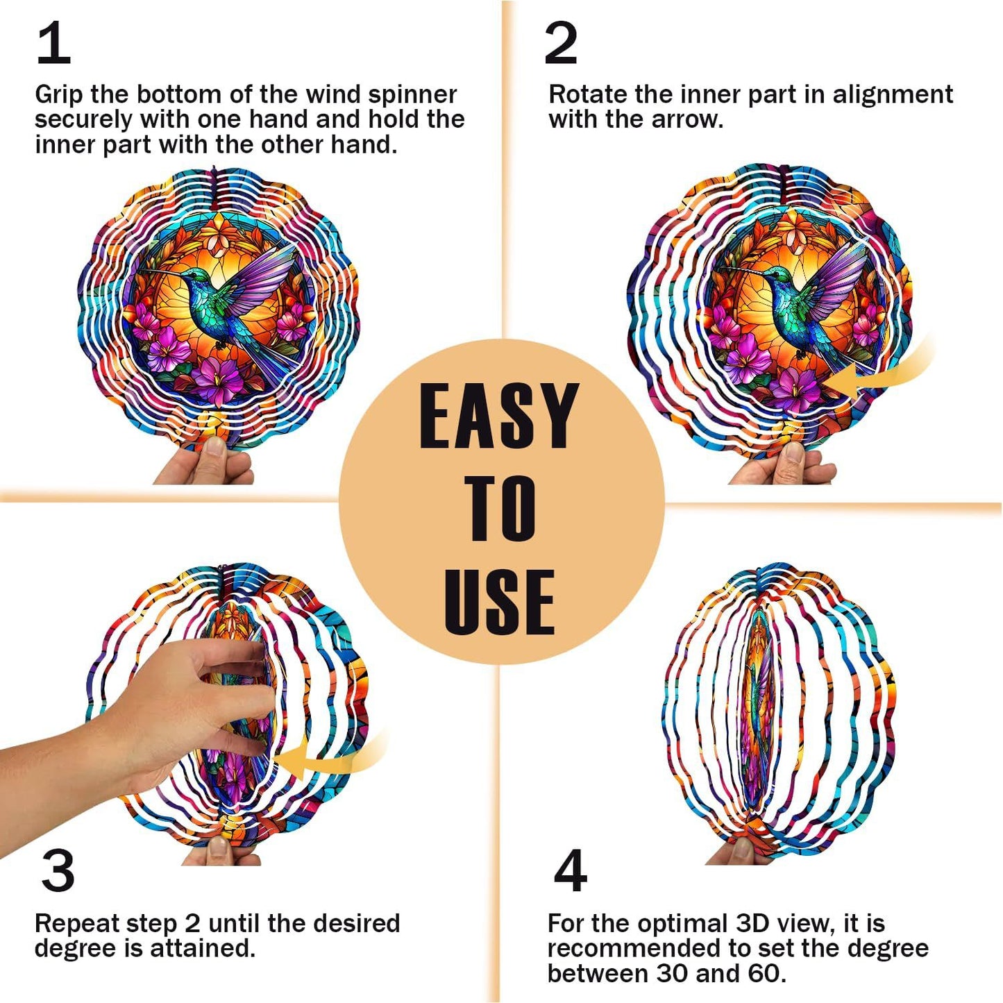 🐦LAST DAY 50% OFF -💖Kinetic Hummingbird Wind Spinner