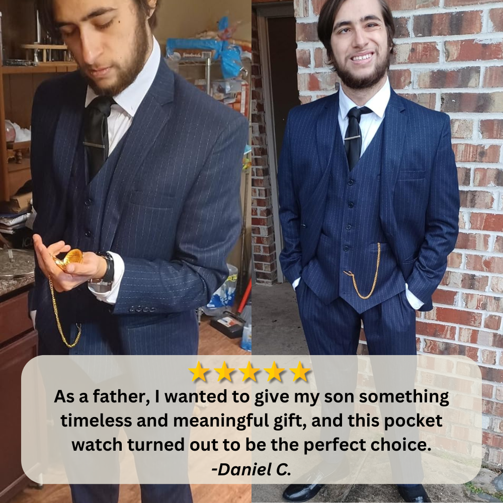 To My Son / From Dad - Luxury Vintage Pocket Watch Gift SS