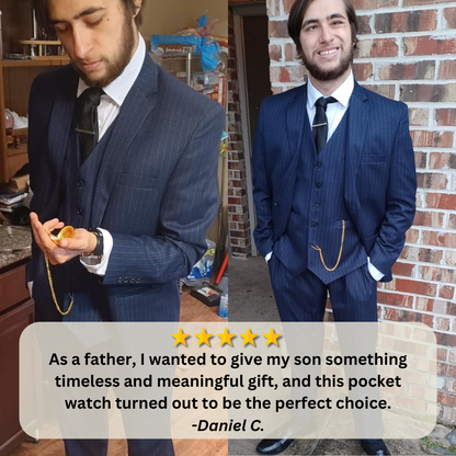 To My Son / From Dad - Luxury Vintage Pocket Watch Gift SS