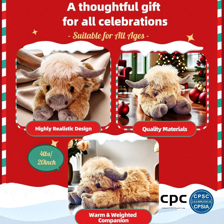 🔥 Buy 2+ Get Free shipping 🔥🎁Cute Cartoon Highland Cow Cuddly Toy