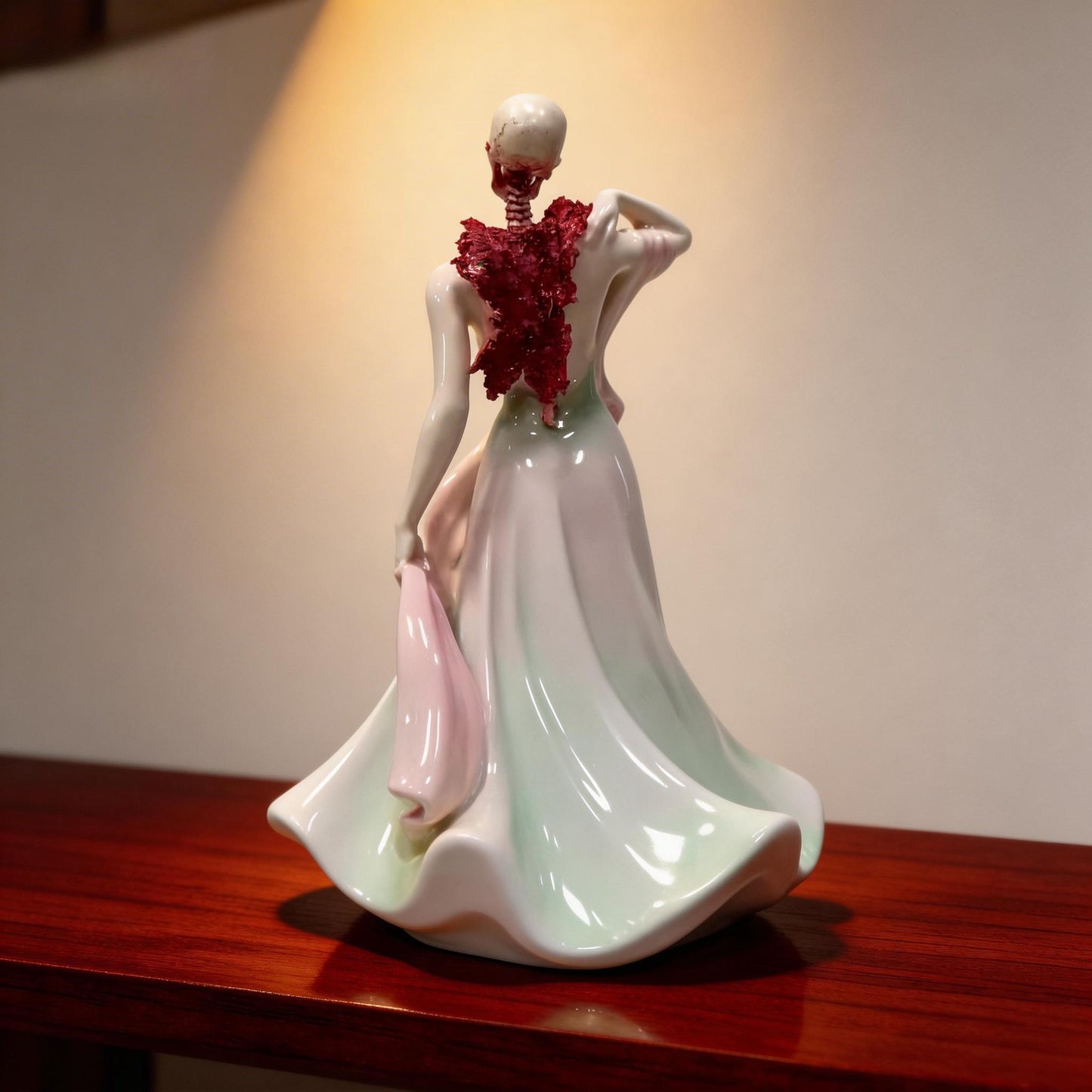 Broken Ladies Ceramic Art Figure – Handcrafted Mixed Media Sculpture