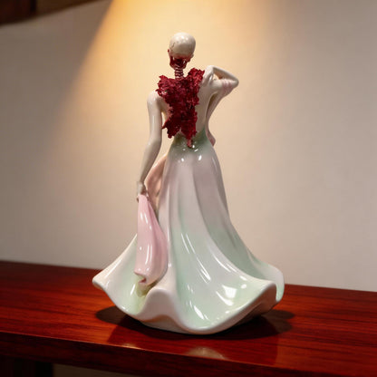 Broken Ladies Ceramic Art Figure – Handcrafted Mixed Media Sculpture