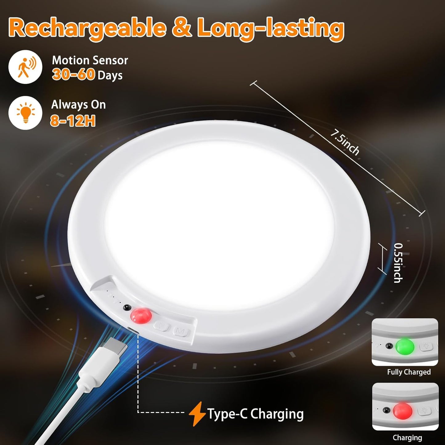🔥Last Day 49% OFF💡2026 Rechargeable Motion Sensor Ceiling Light