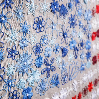 🔥LAST DAY 50% OFF - 🌸Red, White & Bloom Embroidery Kit