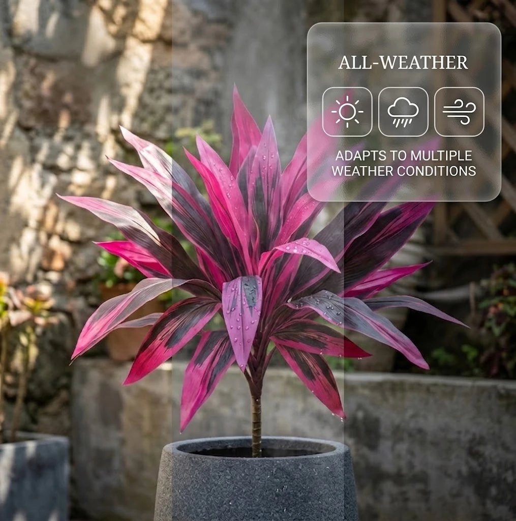 2-Pc UV-Resistant Vibrant Pink & Purple Artificial Ferns