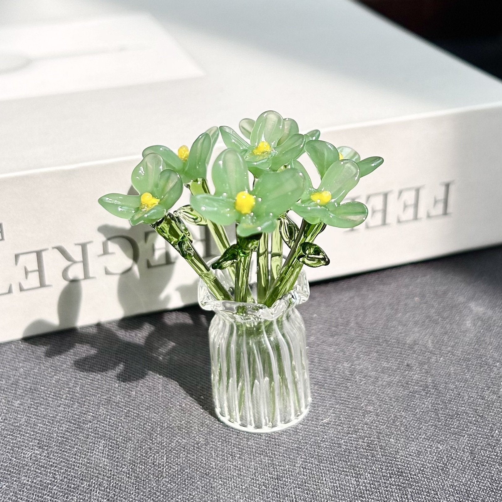 Green Jade Flower Set (7 Flowers)