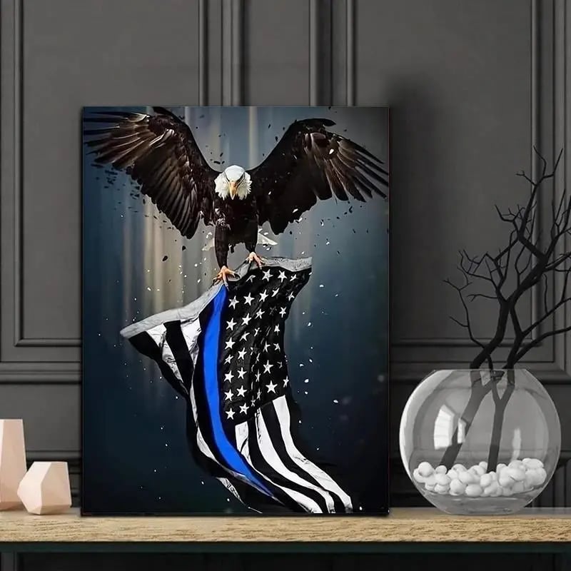 Eagle & American Flag