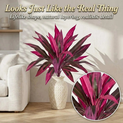 2-Pc UV-Resistant Vibrant Pink & Purple Artificial Ferns