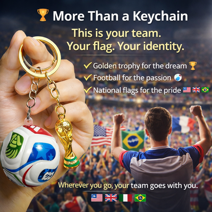 ⚽🏆 FIFA Trophy & Ball Keychain
