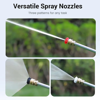 High-Pressure Water Gun -3 Nozzles,Rustproof Aluminium Alloy,Effortless Deep Cleaning