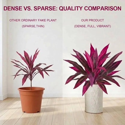 2-Pc UV-Resistant Vibrant Pink & Purple Artificial Ferns
