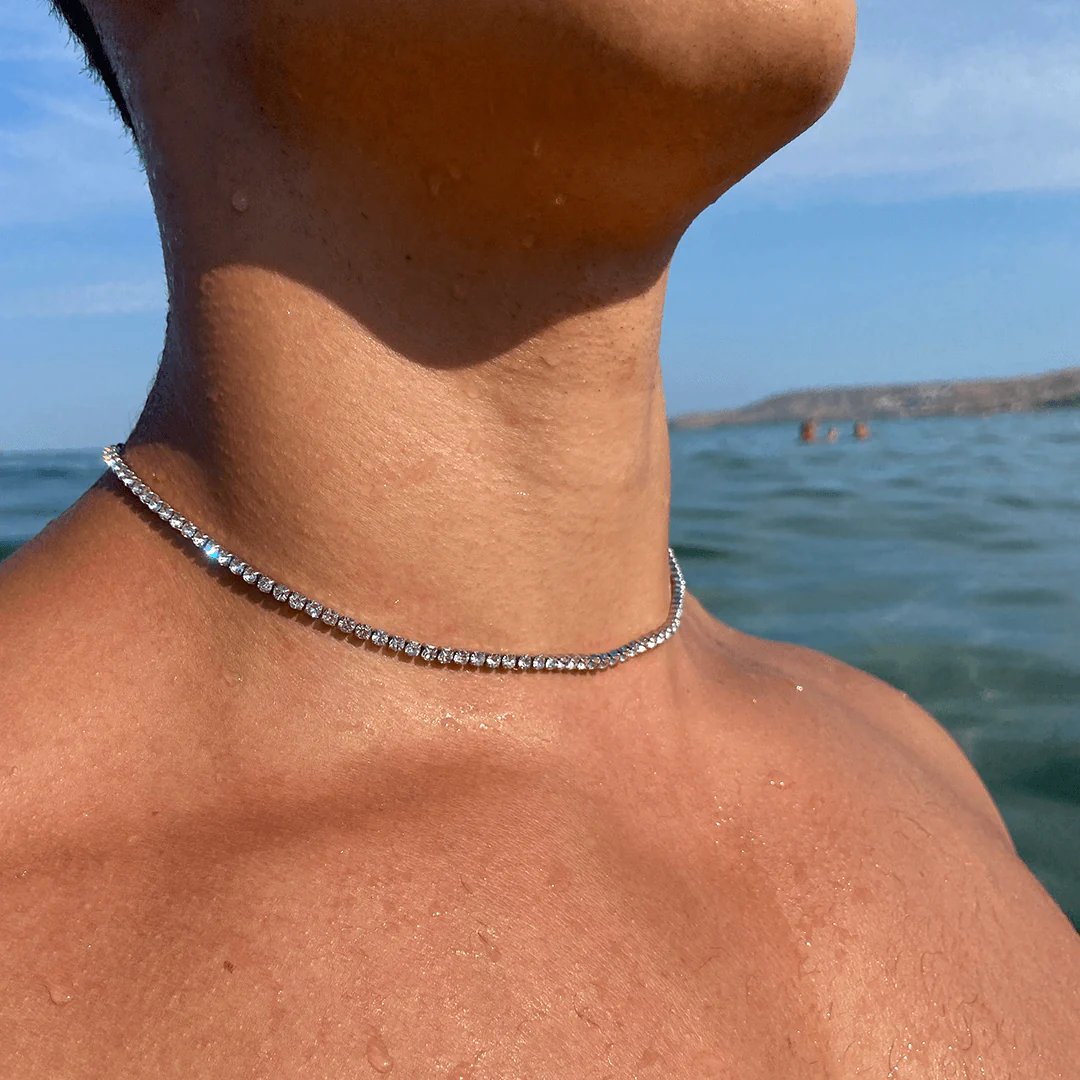 💥"Crystal' Tennis Necklace + Free Bracelet